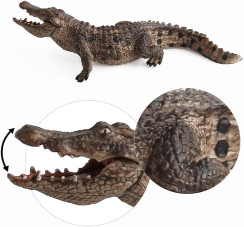 2 Pcs Simulated Crocodiles Model Figure Toy, Realistic Alligator Figurines Collection Playset Science Educational Props...