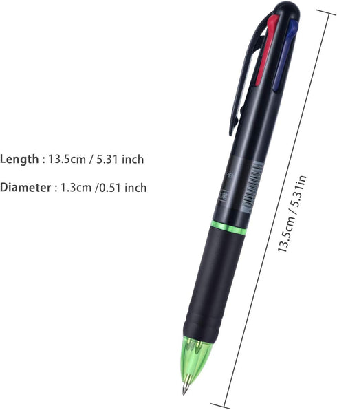 4 Pack 0.7mm 4-in-1 Multicolor Ballpoint Pen?4-Color Retractable Ballpoint Pens for Office School Supplies Students Children Gift...