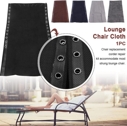 CALIDAKA Zero-Gravity Chair Replacement Fabric,63" x 17" Recliner Mesh Canvas,Lounge Chair Fabric with Ropes,an-ti-Gravity Folding Lounge Repair C...