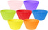 28 Pack Silicone Baking Cups, 7 Colors 2.64 inches Muffin Cups, Reusable Cupcake Mold, Non-Stick Cake Lining...