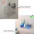 ARCCI Suction Shower Caddy, Shower Shelf Basket with Hooks, Wall Mounted Bathroom Organizer - 304 Stainless Steel Shower Rack for Shampoo, Conditi...
