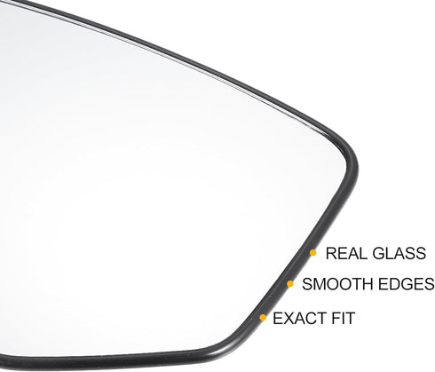 X AUTOHAUX Car Rearview Left Driver Side Mirror Glass Replacement W/Backing Plate Heated White Glass for Honda Accord 2008-2010...
