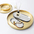 Lainrrew 2 Pcs Stainless Steel Towel Tray, Gold Jewelry Organizer Tray Bathroom Sink Vanity Trays Decorative Storage Dish Plate for Kitchen, Craft...