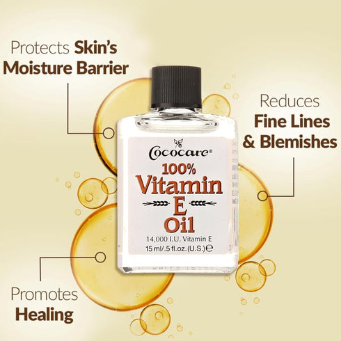 COCOCARE Vitamin E Oil, 14000 Lu, 0.5 Fluid Ounce - Moisturizing Oil for Dry Skin...