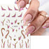 6 Sheets French Tip Nail Art Stickers 3D Self-Adhesive Gold Glitter Nail Decals Stripes Waves Lines Nail Design Stickers Acrylic Nail Art Supplies...