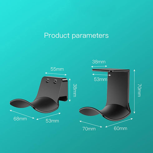 Headphone Hangers, Under-Desk Headphone Hook,Headphone Wall Mount with Adhesive Glues,Include Removable Adhesive Strips for Easy, Damage-Free Wall...
