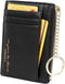 Women's 8 Cards Slim Minimalist Card Holder Coin Changes Purse Keychain Front Pocket Wallet...