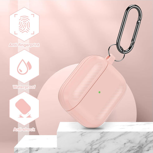 ORIbox Carbon Fiber Designed for Apple AirPods 3 Case, Full Protective Case Skin with Keychain...