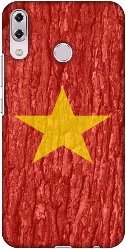 AMZER Slim Designer Snap On Hard Case with Screen Cleaning Kit for Asus Zenfone 5Z ZS620KL - Vietnam Flag- Wood Texture......