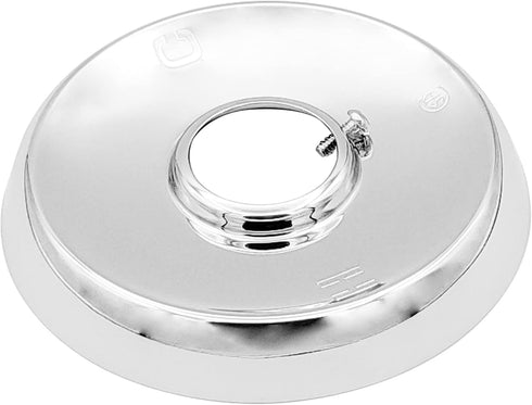 Large Shower Flange, 4-1/2 inch Outside Diameter, Replacement for Mixet Shower Escutcheon Flange, Polished Chrome Finish (9700.)...