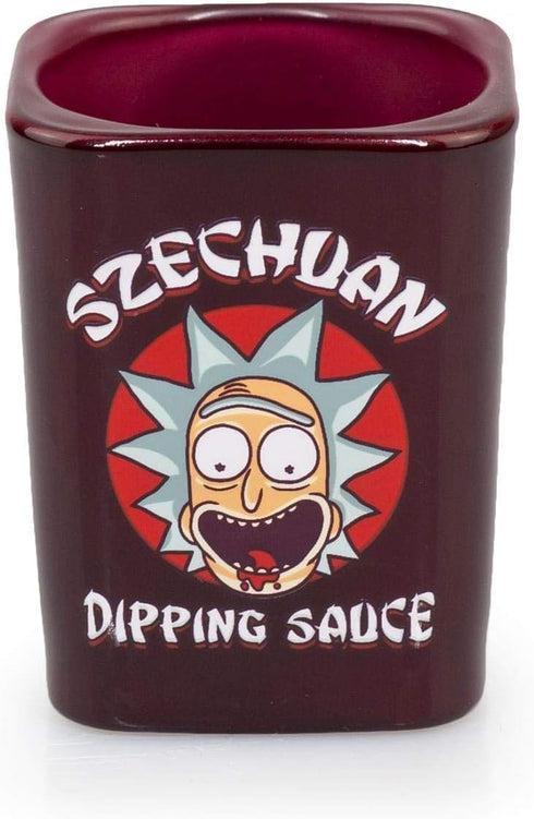 Rick and Morty Szechuan Dipping Sauce Shot Glass - Novelty Collectible Drinking Glasses - Perfect for Birthdays, Holidays, House Warming Parties...