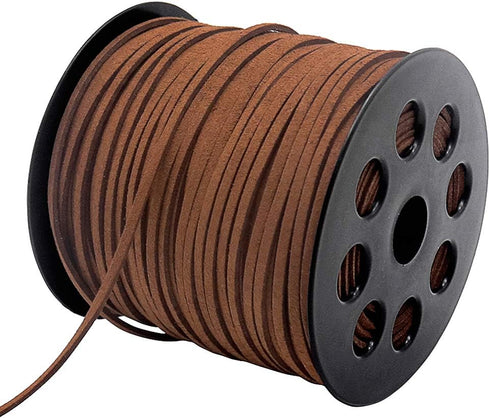 Tenn Well Leather String, 100 Yards 2.6mm Flat Suede Cord, Faux Leather Cord for Jewelry Making, Necklaces, Bracelets, Dream Catchers and DIY Craf...