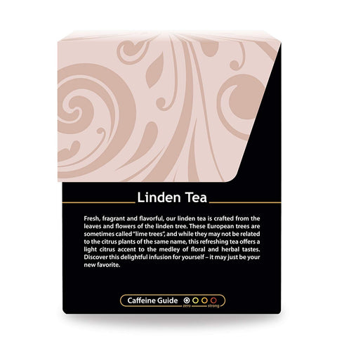 Organic Linden Tea – 18 Bleach-Free Tea Bags – Caffeine-Free Tea, Fresh and Fragrant Herbal Tea with Calming Qualities, Good Source of Nutrients, ...