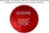 iJDMTOY Genuine Gloss Red Carbon Fiber Made Engine Push Start/Stop Button Decoration Cover Trim Compatible with Mercedes Keyless Engine Start...