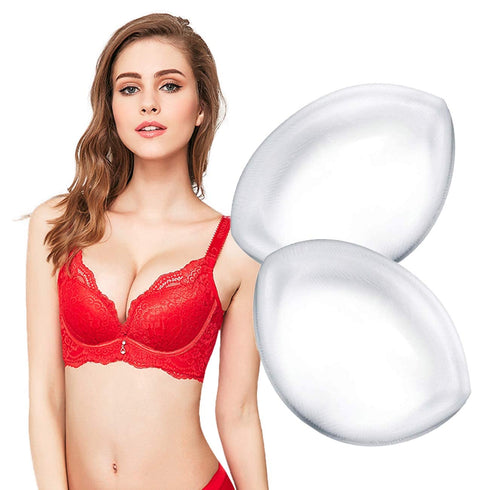 Silicone Breast Inserts - Waterproof Enhancer Clear Gel Push Up Bra Inserts for Swimsuits & Bikini...
