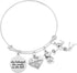Volleyball Charm Bangle Bracelet Volleyball Inspirational Jewelry Volleyball Gifts for Female Volleyball Players...