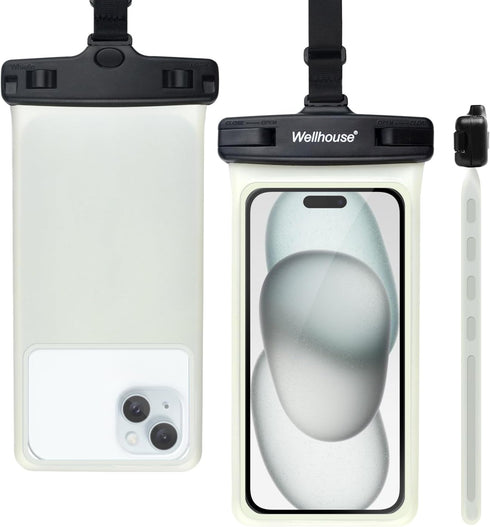wellhouse Waterproof Phone Pouch, Waterproof Phone Case for iPhone 15 14 13 12 Pro Max XS Samsung, IPX8 3D Cellphone Dry Bag Beach Essentials-Lumi...
