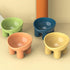 Cat Bowls Elevated Macaron Color Protects The Neck from Upsetting Plastomer Tilted Food and Water Bowl,Elevated Dog Bowls for Small Dogs (Turq)...