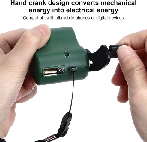 Portable Mobile Phone Charger Emergency Power Source, Hand Crank Phone Charger for Outdoor Camping Hiking Hunting Using......