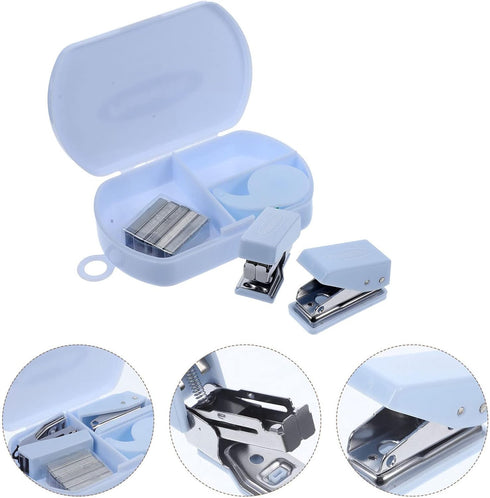 STOBOK 1 Set Hand Tool Box Mini Tape Dispenser Office Staples Hole Puncher Document Stapler Tiny Stapler Heavy-duty Staplers Stapler and Tape Disp...