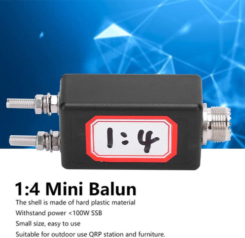 Mini Balun, 1:4 Mini Balun Mini Balun Strong Audio Equipment, Furniture Industrial Accessories, High Safety Factor Mini Balun for Outdoor use QRP ...