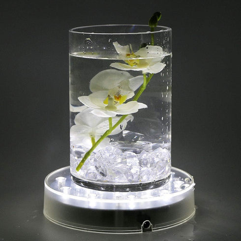 LARDUX Led Light Base - 6 Inch Round Display Pedestal Light Stand Plate Flat for 3D Crystal Cube Glass Art Acrylic Statues - USB Charge or Battery...