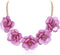 BriLove Flower Collar Necklace, Shiny Floral Flower Summer Beach Statement Collar Bib Necklaces for Women Costume Prom Jewelry...