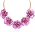 BriLove Flower Collar Necklace, Shiny Floral Flower Summer Beach Statement Collar Bib Necklaces for Women Costume Prom Jewelry...