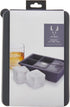 Viski Whiskey Ice Cube Tray with Lid, Large Makes Six 2-Inch Ice Molds, Perfect for Cocktails, Whiskey, Bourbon, and More, Stackable Silicone Mold...