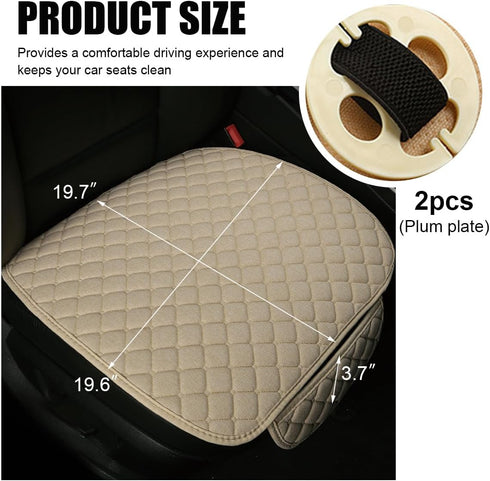 Car Seat Bottom Cover Pad, Breathable Auto Front Seat Protector with Storage Pocket, Comfortable Seat Bottom Cushion Mat for Most Vehicle, Univers...