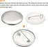 PATIKIL 1.25inch Button Parts, Blank Button Making Supplies,50Pcs Round Badge Parts DIY Pin Maker Kit for Button Maker Machine with Metal Cover Pl...