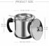 Bacon Grease Container With Strainer,1.3L(46 fl. oz.) Kitchen Stainless Steel Oil Container Can with Strainer and Anti-slip coaster tray for Store...