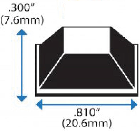 Black Large Trapezoid Bumper Feet (56 Pack) Self Stick Bumper Pads - Adhesive Tall Square Bumpers for Electronics, Speakers, Laptop, Appliances, F...