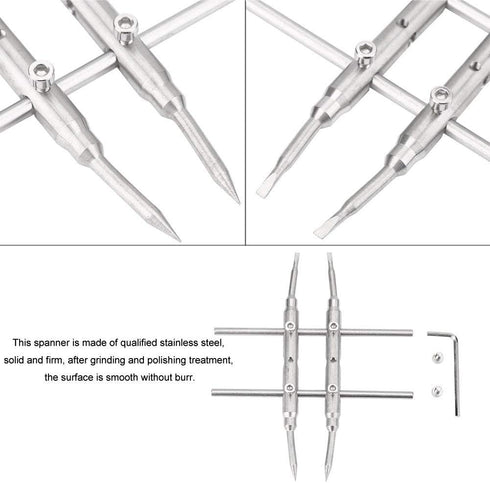 Professional Camera Lens Spanner Wrench Double Head Arc Design, Camera Lens Repair Opening Tool for DSLR Camera Lens...