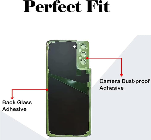 Galaxy S21 Ultra Back Glass Replacement for Samsung Galaxy S21 Ultra 5G G998U Housing Door Cover with Camera Glass Lens Pre-Install Tapes + Repair...