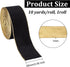 OLYCRAFT 10 Yards Velvet Wired Ribbon 2.5 Inch Black Gold Soft Velvet Ribbon Wired Black Flat Cotton Ribbons with Gold Backing for Gift Wrapping D...