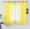 DUALIFE Yellow Curtains 72 Inches Length for Bedroom Set of 2 Panels Grommet Window Semi Voile Light Filtering Sheer Curtains for Living Room 52x7...