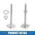 Car Roof Rack T Shaped Slot Bolt M6 W/Nuts Washer T Shaped Track Bolts Roof Rack Cargo Carrier Bolt Accessories Stainless Steel (Pack of 4)...