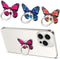 Multi-Function Mounts and Holder Three Pack Blue&Yellow&Pink Butterfly Metal Phone Ring Stand for Cellphones&Tablets...
