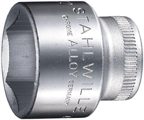 Stahlwille 2110022 456 22mm Hex Socket with 10mm (3/8") Square Drive - High-Performance Steel, Chrome Plated with Anti-Slip, Thin-Walled Design fo...
