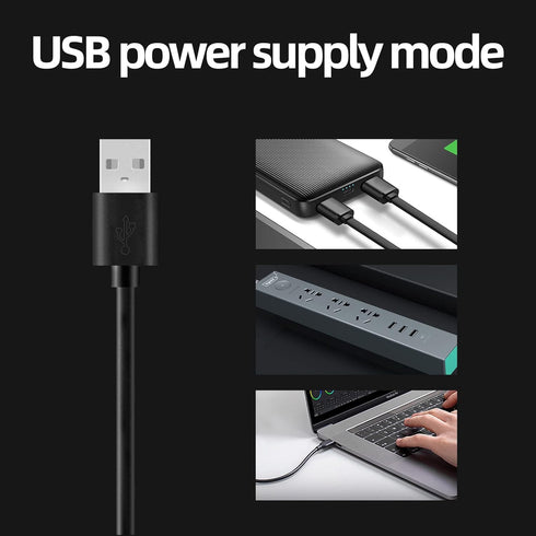 UPETTOOLS Aquarium Light with Adapter LED Clip on Fish Tank Light Small Full Spectrum USB Light 360° Rotation Lighting 5W...