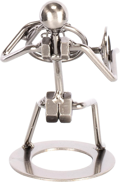 Broadway Gift French Horn Player Silver Tone 6 inch Table Metal Decorative Musician Tabletop Figurine...