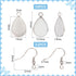 UNICRAFTALE 50 Sets Stainless Steel Earring Hooks with Drop Pendants Bezels DIY Bezel Earring Making Kits Ear Wires with Teardrop Pendant Cabochon...