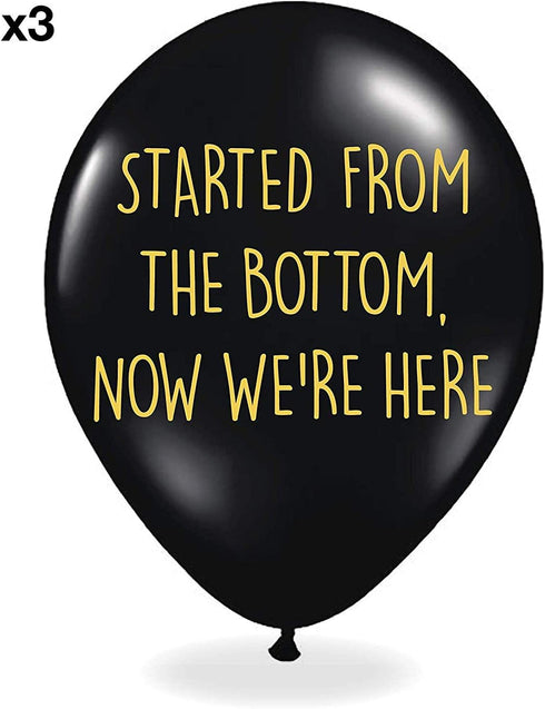 Rude Graduation Balloons - Pack of 12 Premium White And Black Funny Balloons - Class of 2025...