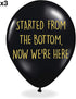Rude Graduation Balloons - Pack of 12 Premium White And Black Funny Balloons - Class of 2025...