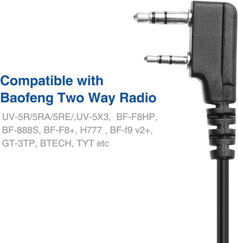ABBREE AR-780 Radio Microphone Speaker Mic Ham Radio Accessories, Remote Shoulder Mic for Baofeng BF-F8HP UV-5R 5RM UV-21R K5PLUS GM-15 Pro UV-5G ...