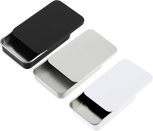 Qianyu 3 Pcs Portable Dental Floss Case Sliding Compact Dental Pick Organizer Box Refillable Metal Glide Flosser Dispenser Floss Holder for Travel...