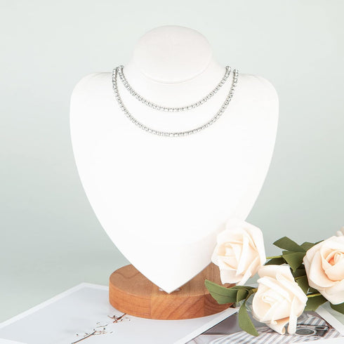 UMAOKANG 16.4 Feet Clear Crystal Rhinestone Close Chain, Silver Stainless Steel Trimming Claw Chains for Bracelet Jewelry Making with Lobster Clas...