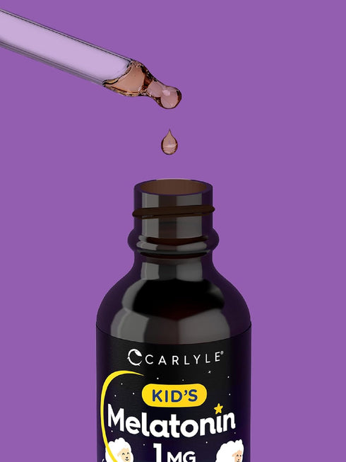 Carlyle Kids Melatonin Liquid | 1 fl oz | Two Pack | Fruit Flavor | Drug Free Childrens Supplement...
