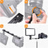 UTEBIT 11 inch Flash Bracket, Long Dual Camera Mount Flash Bracket Extension Bar with 1/4“ Hot Shoe, Straight Flash Brackets 1/4- 3/8 Thread Hole ...